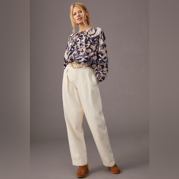 Jo Faulkner x Maeve Anthropologie Poplin Bubble Blouse XS - Picture 8 of 12
